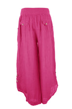 Load image into Gallery viewer, Button Detail Linen Trouser Plus Size
