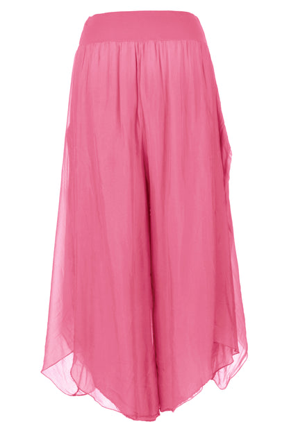 Flap Overlay Silk Trouser