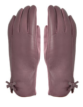 Load image into Gallery viewer, Bow Faux Leather Gloves
