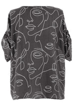 Load image into Gallery viewer, Abstract Face Print Top
