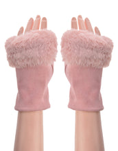 Load image into Gallery viewer, Faux Fur Fingerless Gloves
