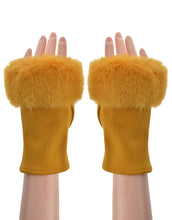 Load image into Gallery viewer, Faux Fur Fingerless Gloves
