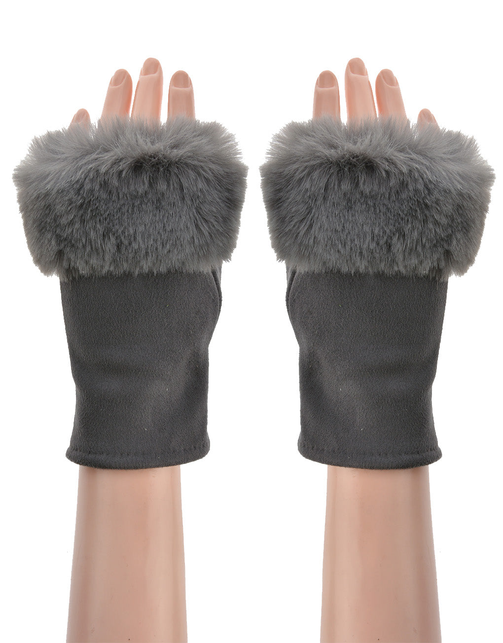 Faux Fur Fingerless Gloves