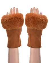 Load image into Gallery viewer, Faux Fur Fingerless Gloves
