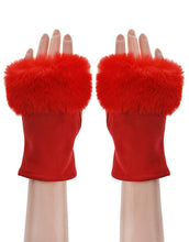 Load image into Gallery viewer, Faux Fur Fingerless Gloves
