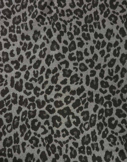 Double Border Leopard Cashmere Scarf