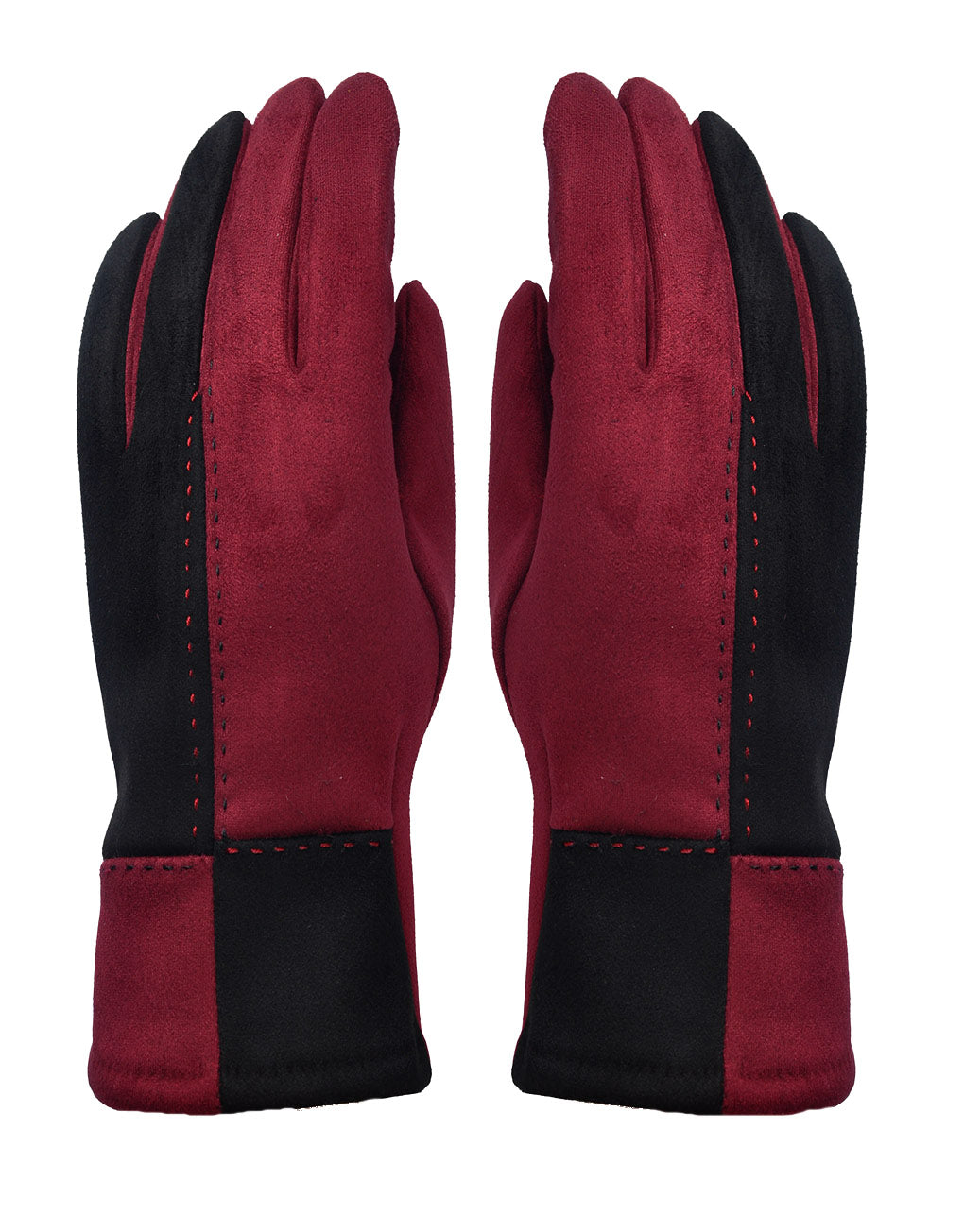 Patch Suede Gloves
