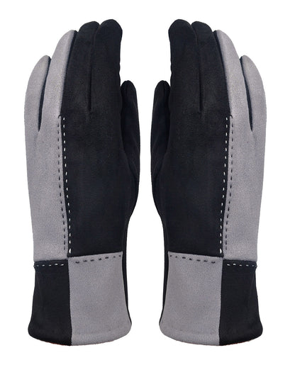 Patch Suede Gloves