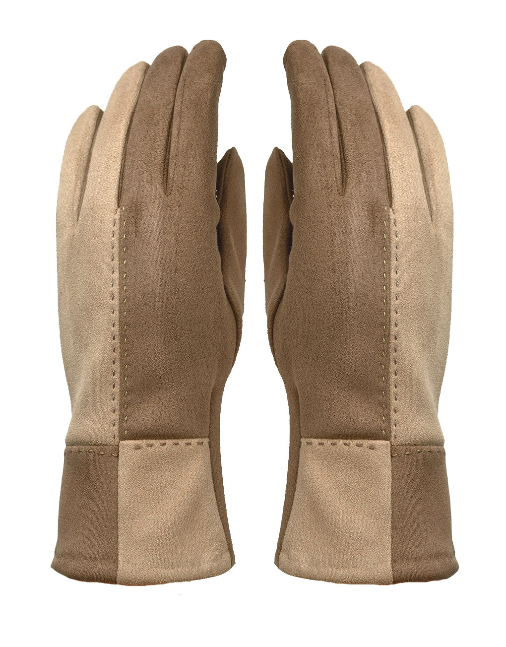 Patch Suede Gloves