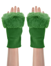 Load image into Gallery viewer, Faux Fur Fingerless Gloves
