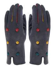 Load image into Gallery viewer, Button Detail Suede Gloves

