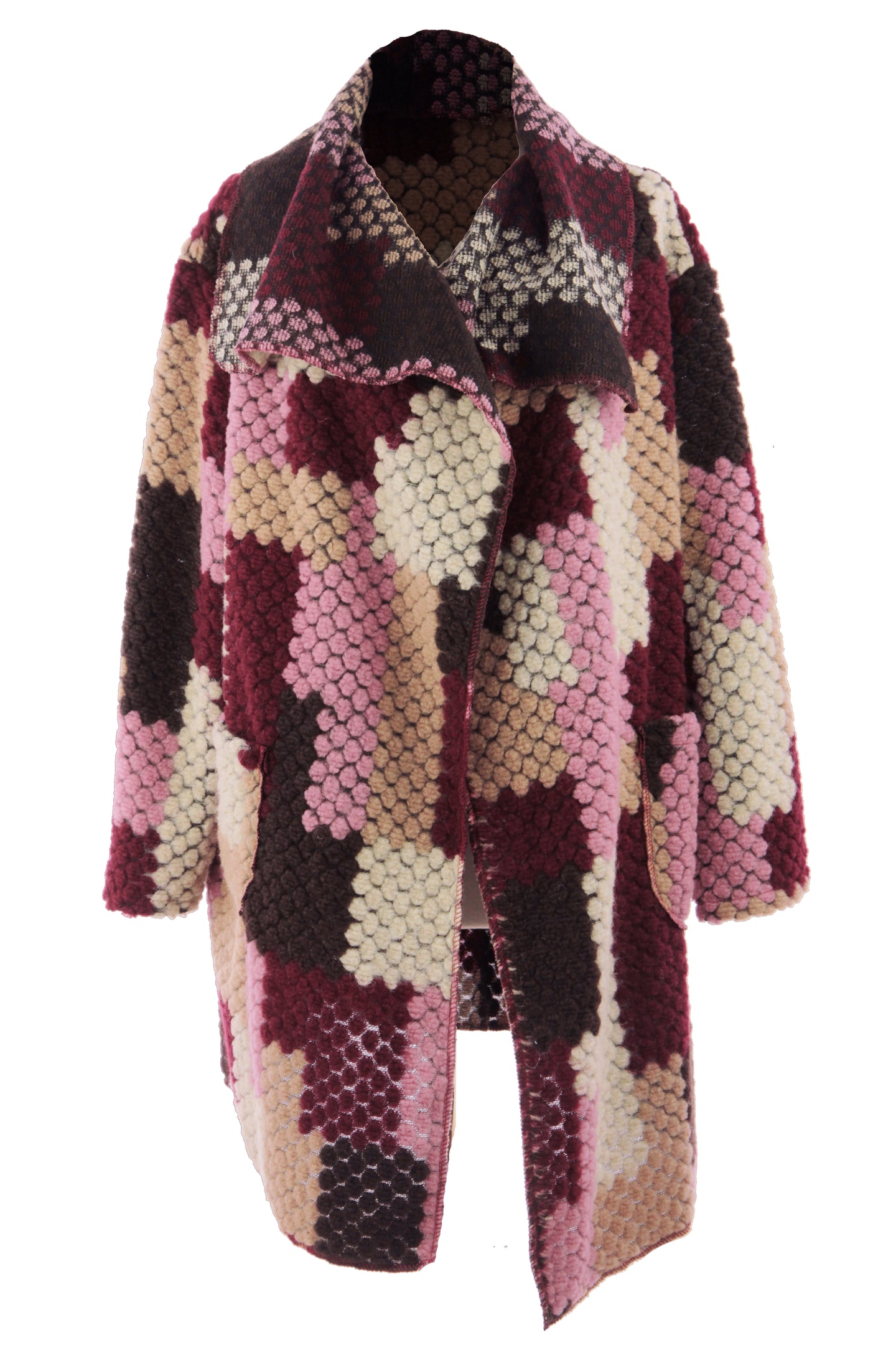 Bubble Pattern Wool Jacket