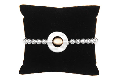Two Tone Charm Bead Bracelet