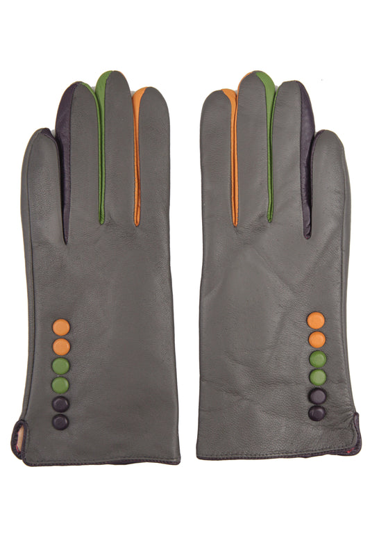 6 Button Leather Gloves