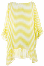 Load image into Gallery viewer, Stripes Frill Hem Linen Top
