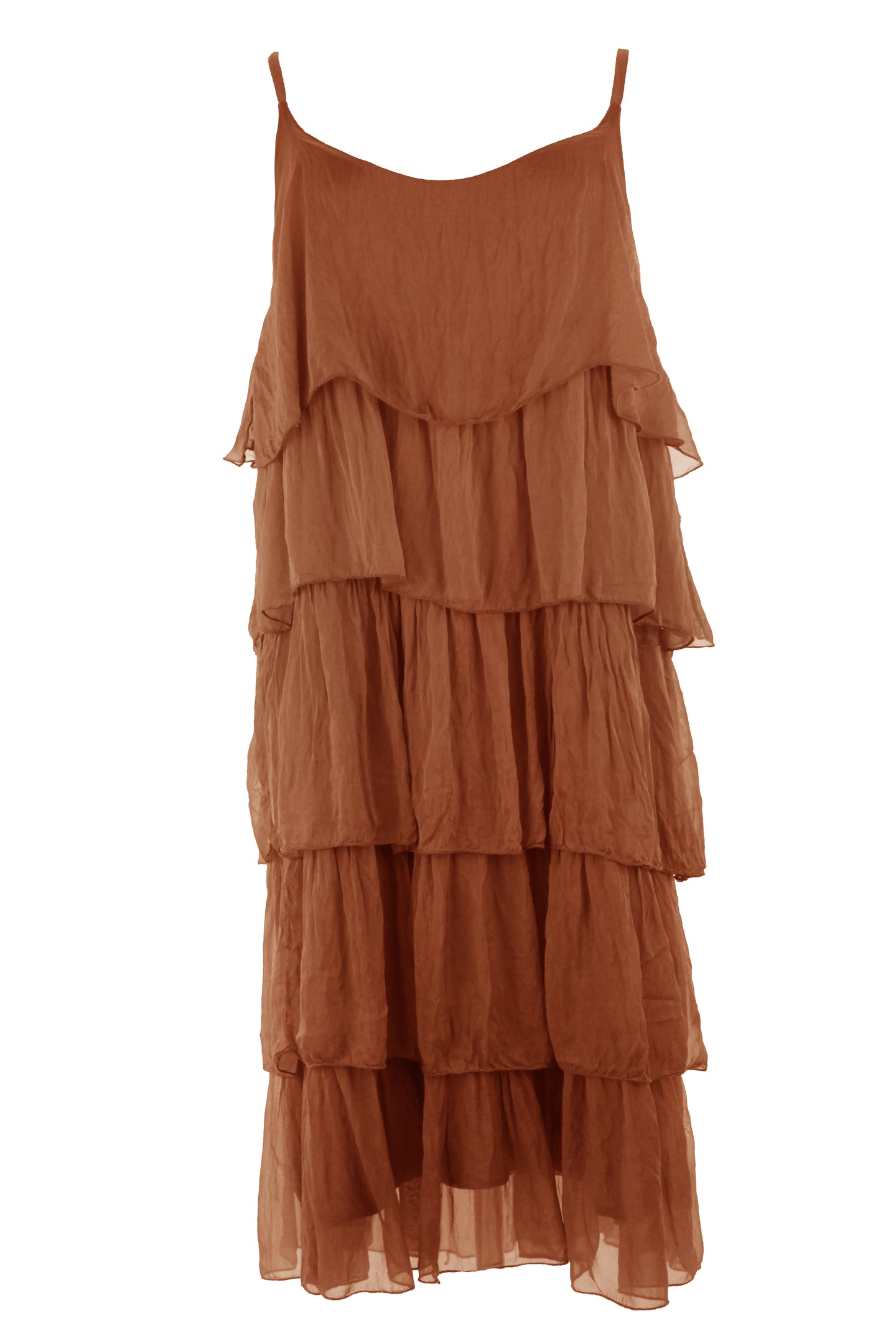 Ruffle Silk Dress