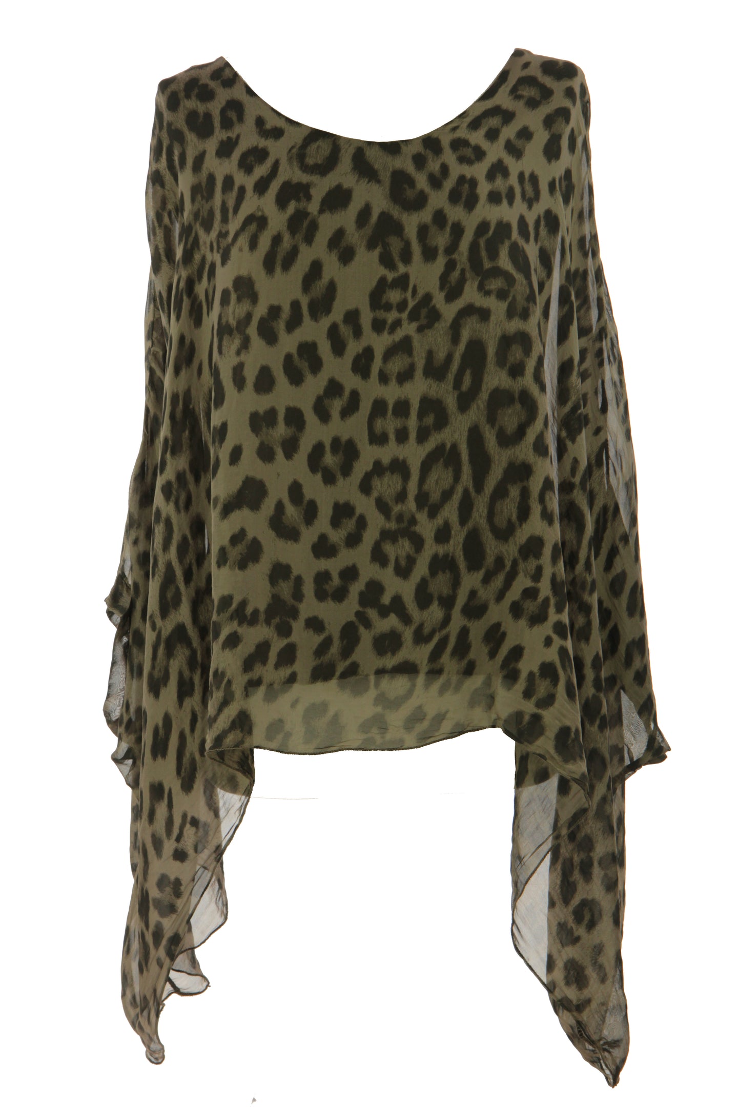 Leopard Silk Top