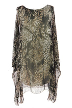 Load image into Gallery viewer, Leopard Silk Kaftan Top

