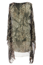Load image into Gallery viewer, Leopard Silk Kaftan Top
