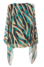 Load image into Gallery viewer, Abstract Zebra Print Silk Top
