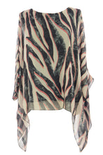 Load image into Gallery viewer, Abstract Zebra Print Silk Top
