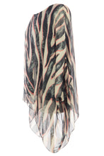 Load image into Gallery viewer, Abstract Zebra Print Silk Top
