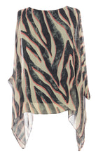 Load image into Gallery viewer, Abstract Zebra Print Silk Top
