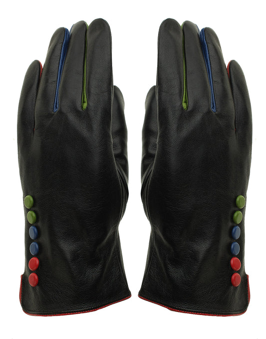 6 Button Leather Gloves