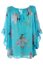 Load image into Gallery viewer, Tie Neck Floral Top
