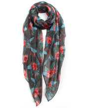 Load image into Gallery viewer, Exotic Floral Print Scarf
