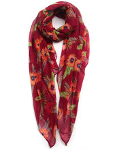Load image into Gallery viewer, Exotic Floral Print Scarf
