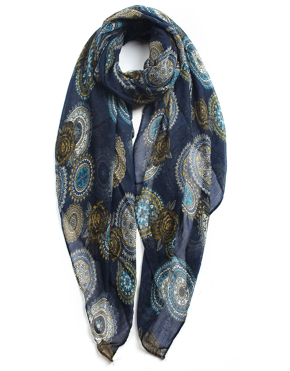 Rose Circle Print Scarf