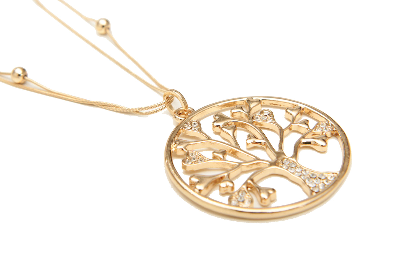 Heart Diamond Tree Of Life Necklace