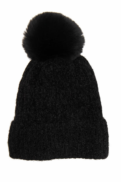 Fleece Lined Cable Knit Hat