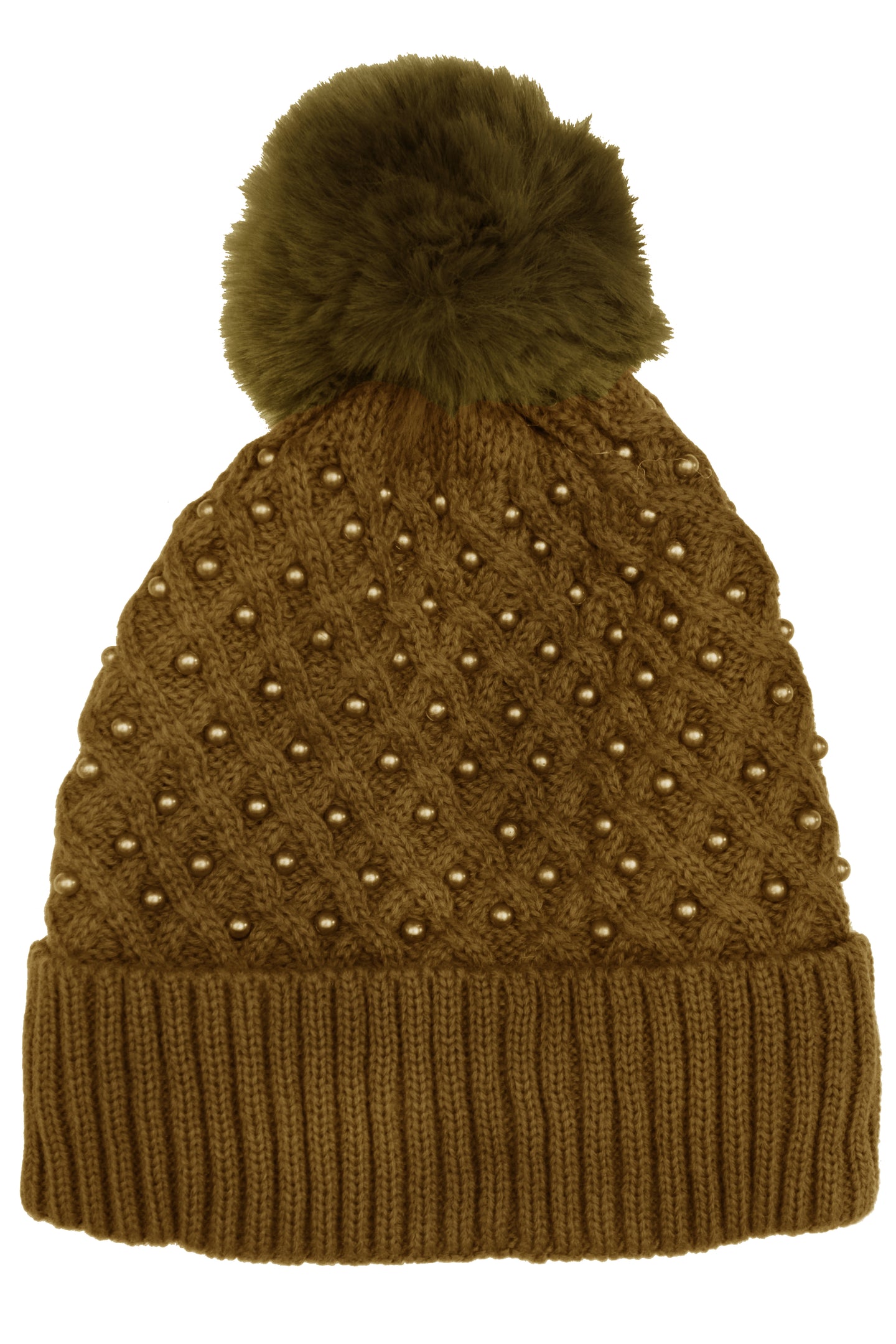 Pearl Knit Fleece Lined Hat