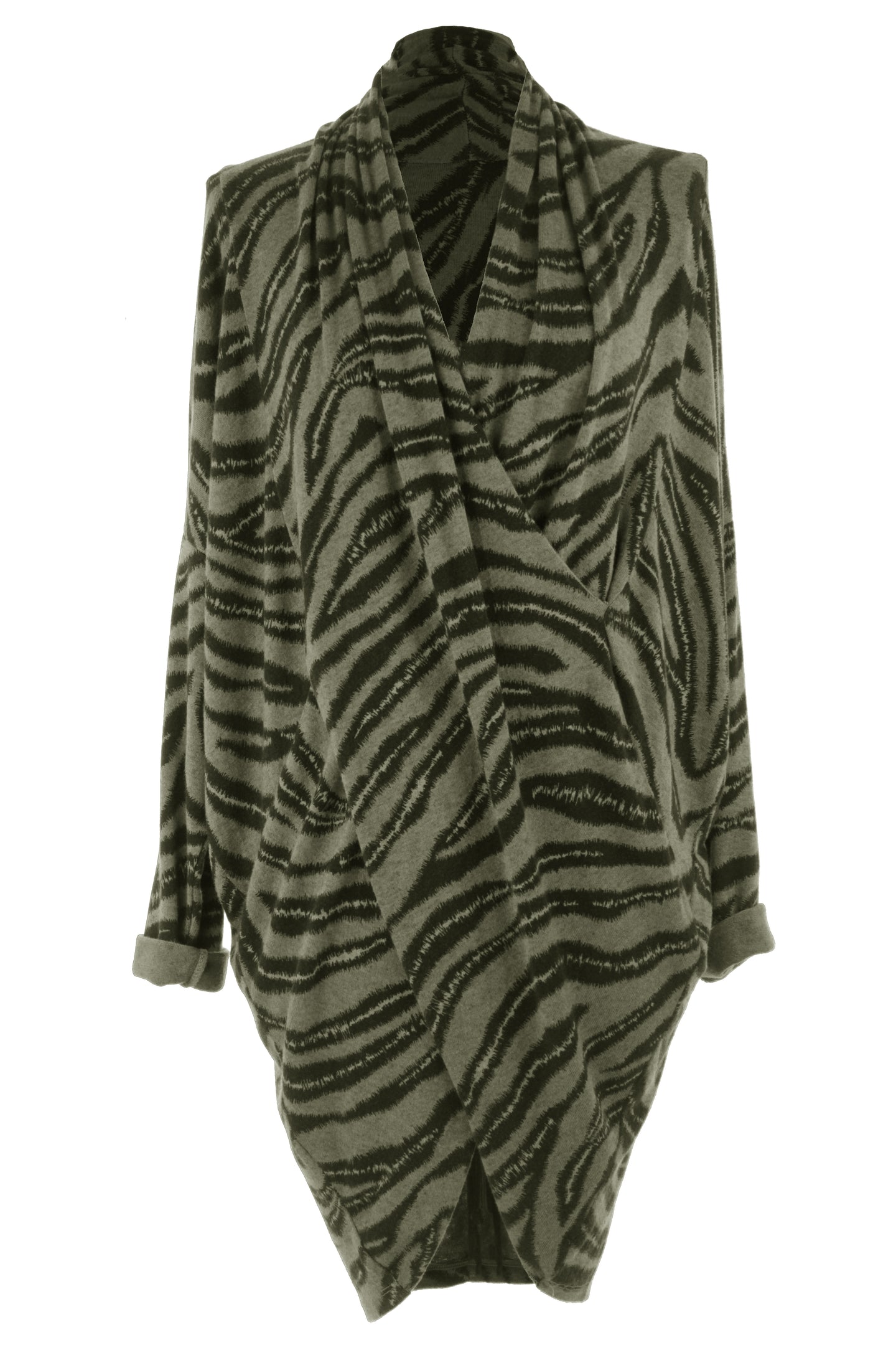 Zebra Soft Knit Crossover Tunic