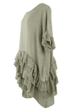 Load image into Gallery viewer, Waffle Frill Hem Linen Top
