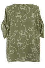 Load image into Gallery viewer, Abstract Face Print Top
