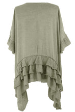 Load image into Gallery viewer, Waffle Frill Hem Linen Top
