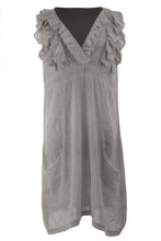 Load image into Gallery viewer, Frill Neck Linen Dress
