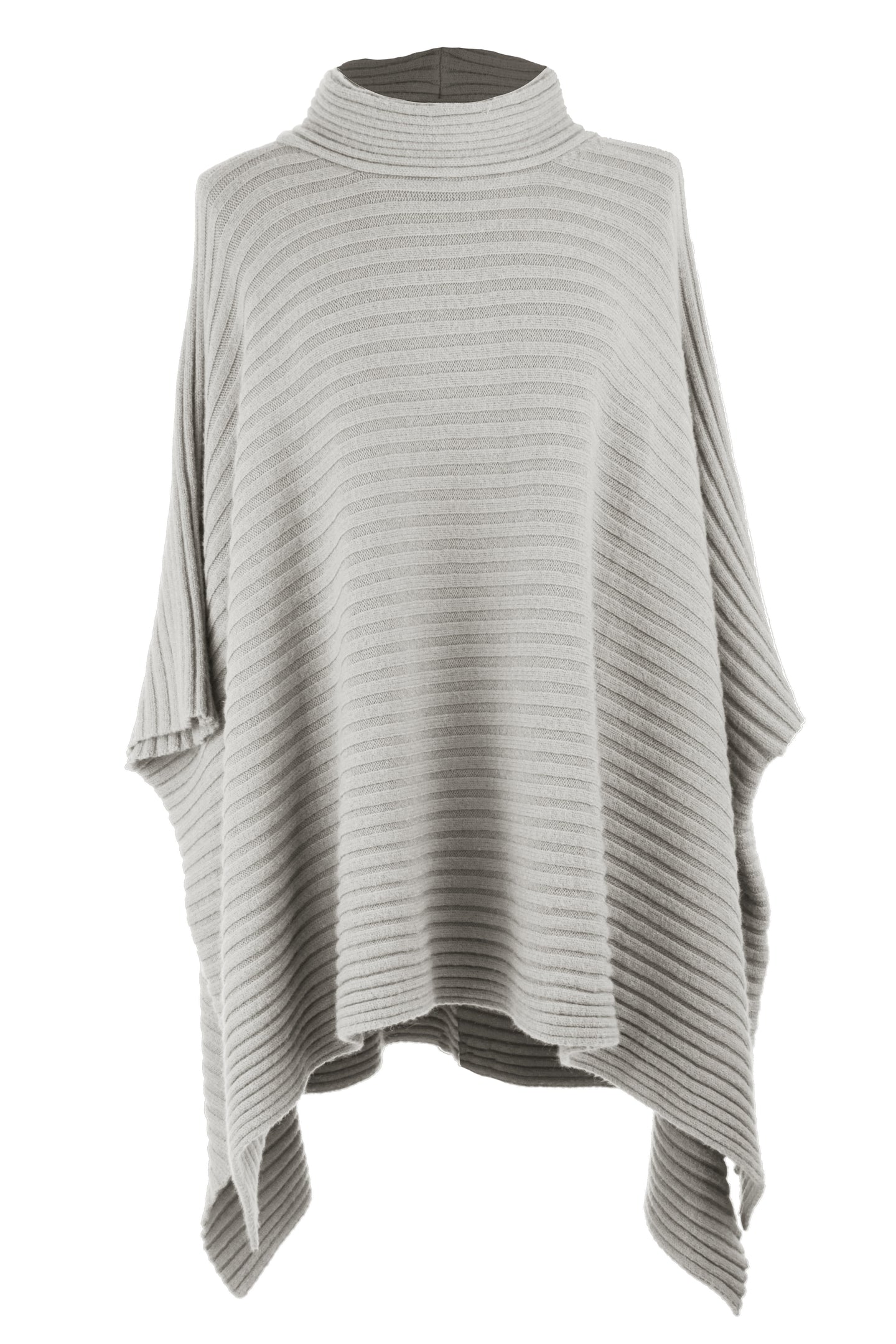 Batwing Ribbed Knit Poncho