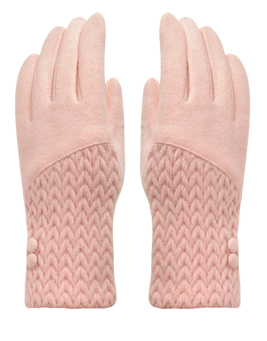 Button Cashmere Knit Gloves