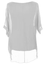 Load image into Gallery viewer, Frayed Hem Silk Top
