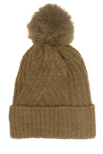 Load image into Gallery viewer, Stripe Cable Knit Beanie
