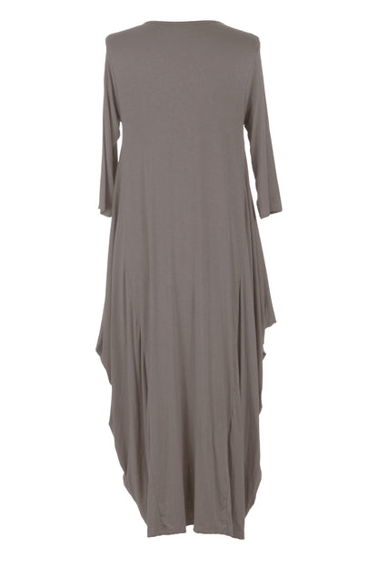 3/4 Sleeve Draped Dress