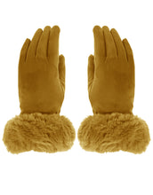 Load image into Gallery viewer, Faux Fur Cuff Suede Gloves
