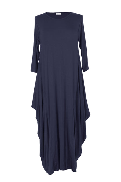 3/4 Sleeve Draped Dress