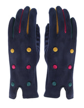 Load image into Gallery viewer, Button Detail Suede Gloves
