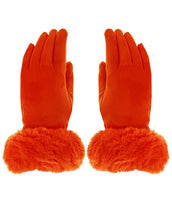 Load image into Gallery viewer, Faux Fur Cuff Suede Gloves

