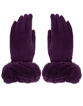 Load image into Gallery viewer, Faux Fur Cuff Suede Gloves

